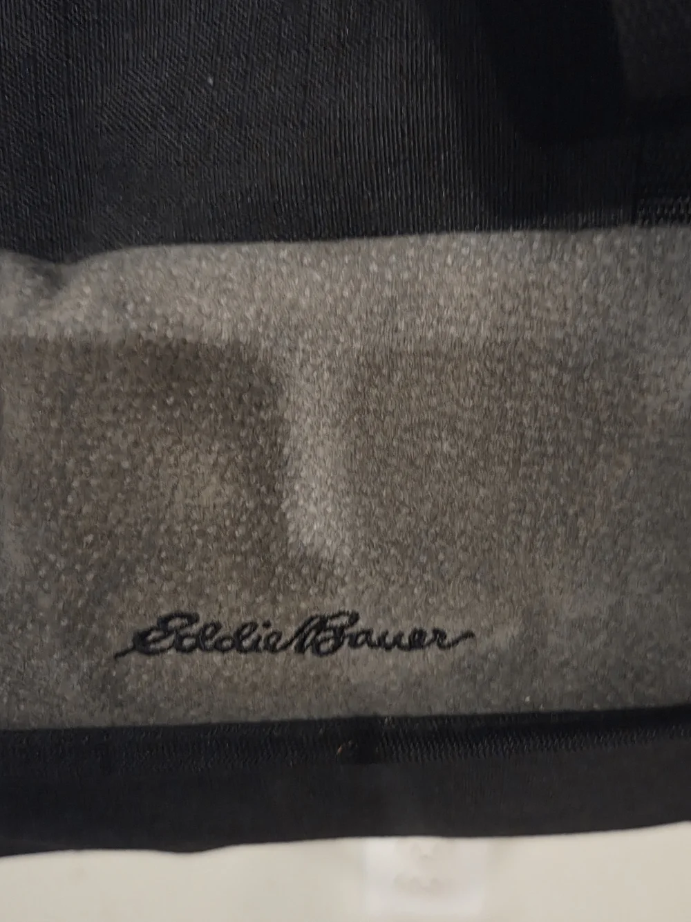 Eddie Bauer Black Diaper Bag with Gray Front Panel